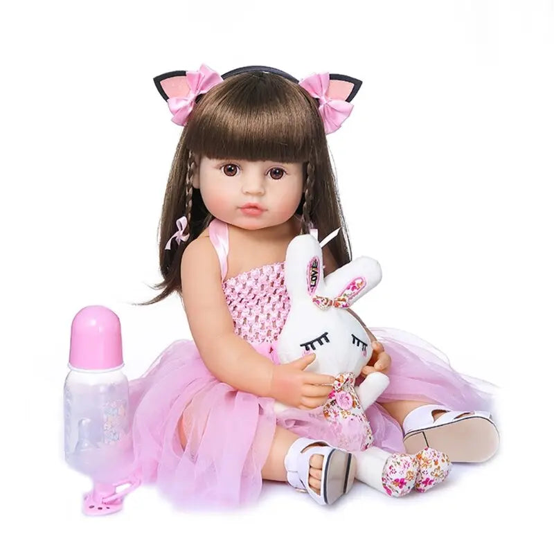 50cm Looking Lifelike Realistic Baby Silicone Newborn Care Toy for Children and the Elderly Xmas Gift Photography