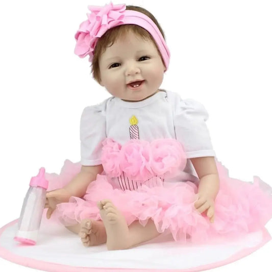 55cm Reborn Baby Dolls Vinyl Silicone Lifelike Alive Soft Babies Toddler Newborn Toy Kids Boy Girl Birthday Chirstmas Gift